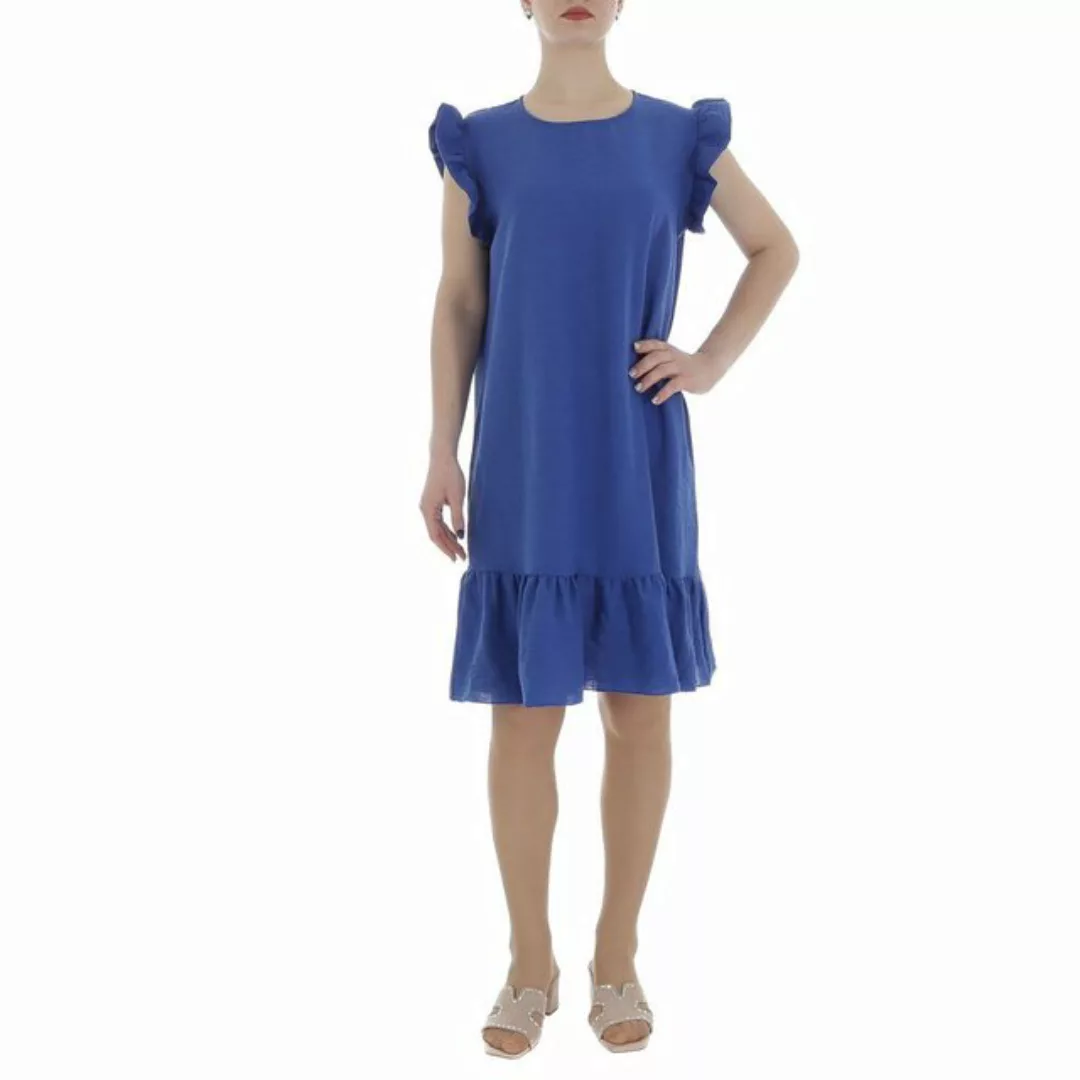 Ital-Design Sommerkleid Damen Freizeit (86164363) Rüschen Kreppoptik/gesmok günstig online kaufen