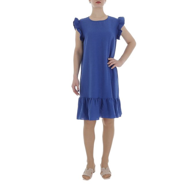 Ital-Design Sommerkleid Damen Freizeit (86164363) Rüschen Kreppoptik/gesmok günstig online kaufen