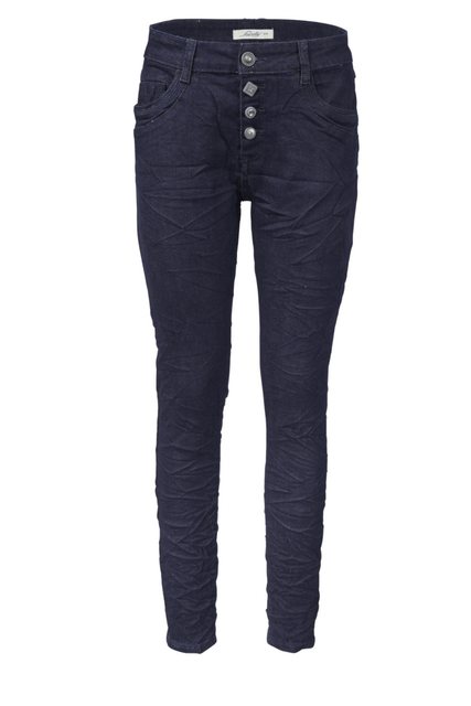 Jewelly Regular-fit-Jeans Stretch Jeans Five-Pocket im Crash-Look günstig online kaufen