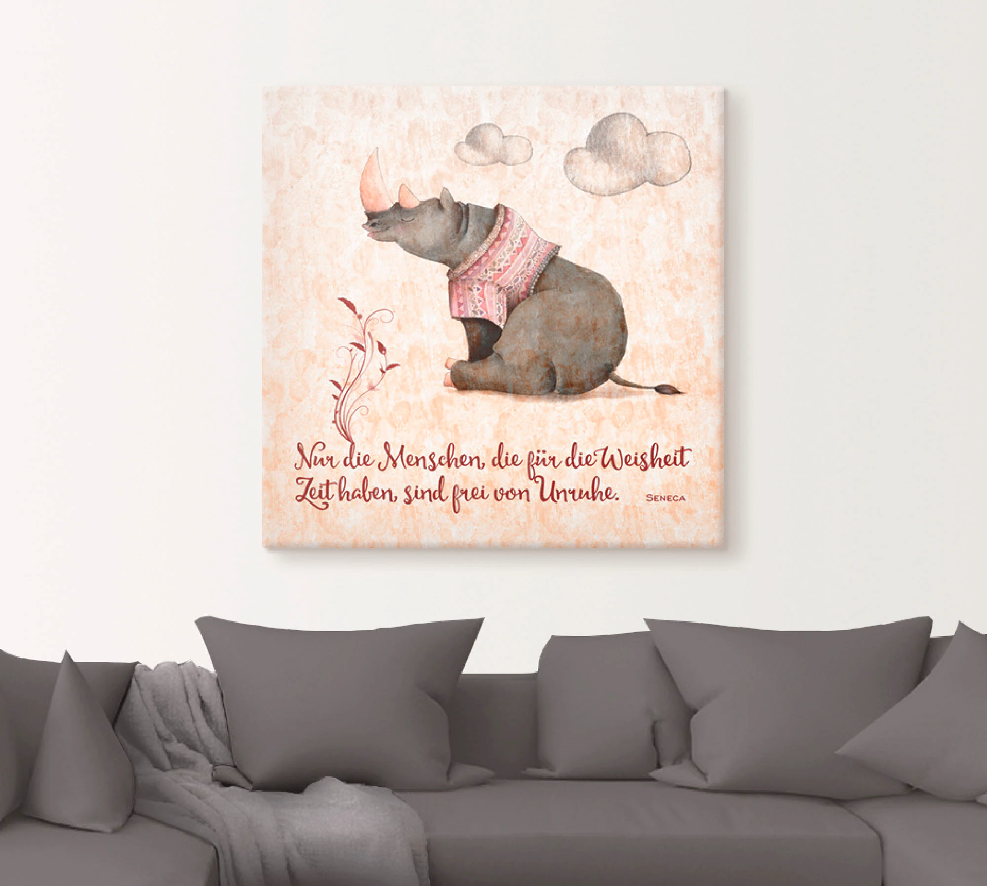 Artland Wandbild "Lebensweisheit Zeit", Tiere, (1 St.), als Leinwandbild, P günstig online kaufen