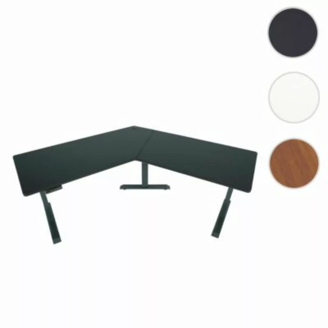 HWC Mendler Schreibtisch 120° schwarz/grau günstig online kaufen