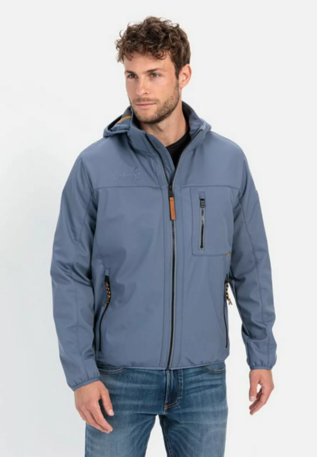 camel active Blouson mit abnehmbarer Kapuze Markenlogo günstig online kaufen