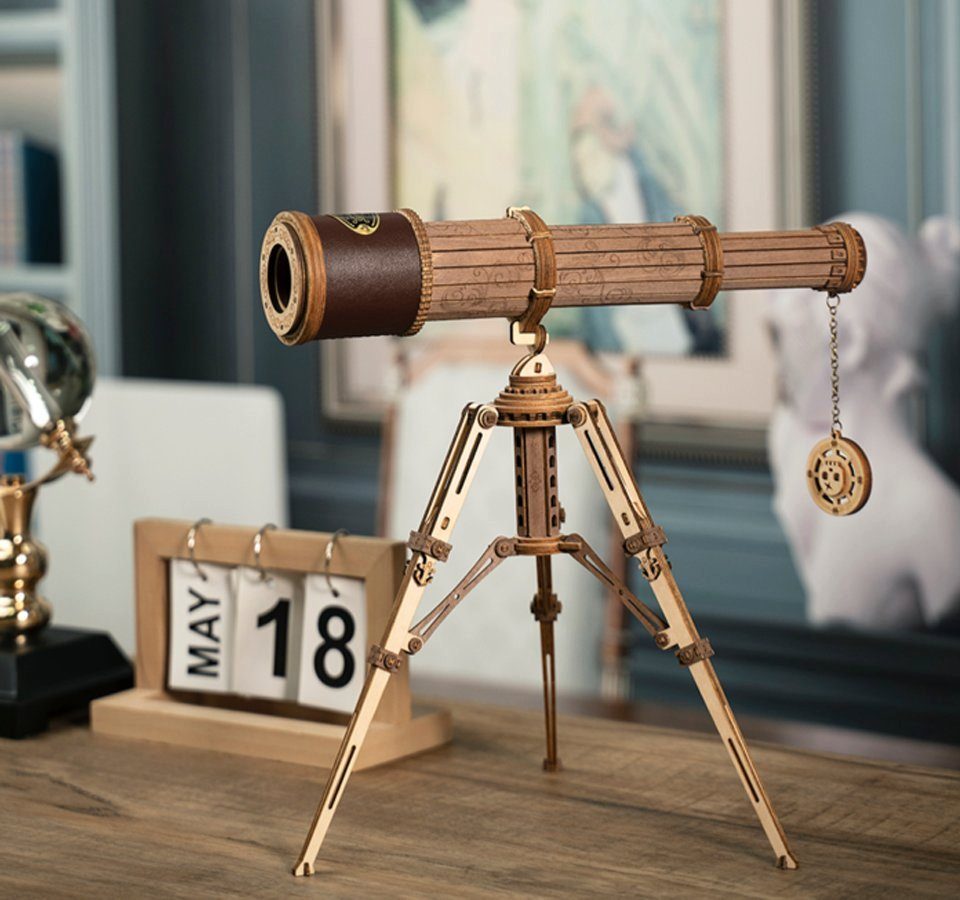 Robotime Puzzle Robotime Monokular-Teleskop Mechanisches Holzpuzzle, günstig online kaufen