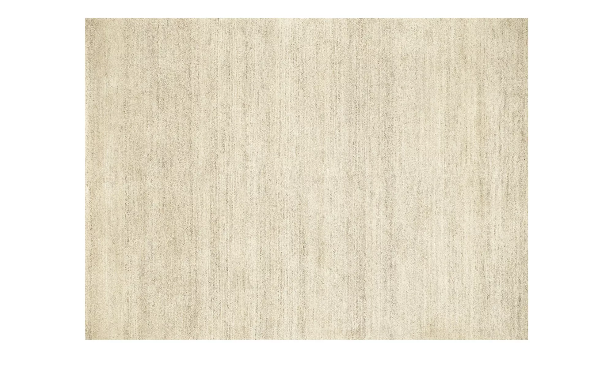 Handgeknüpfter Naturteppich - creme - Wolle - 120 cm - Teppiche > Wohnteppi günstig online kaufen