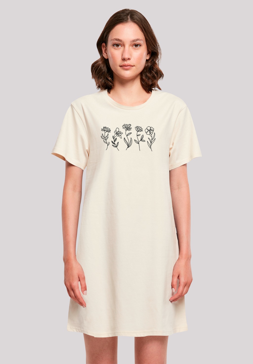 F4NT4STIC Shirtkleid "Wildflower Minimalistic Bestickt", Premium Qualität günstig online kaufen