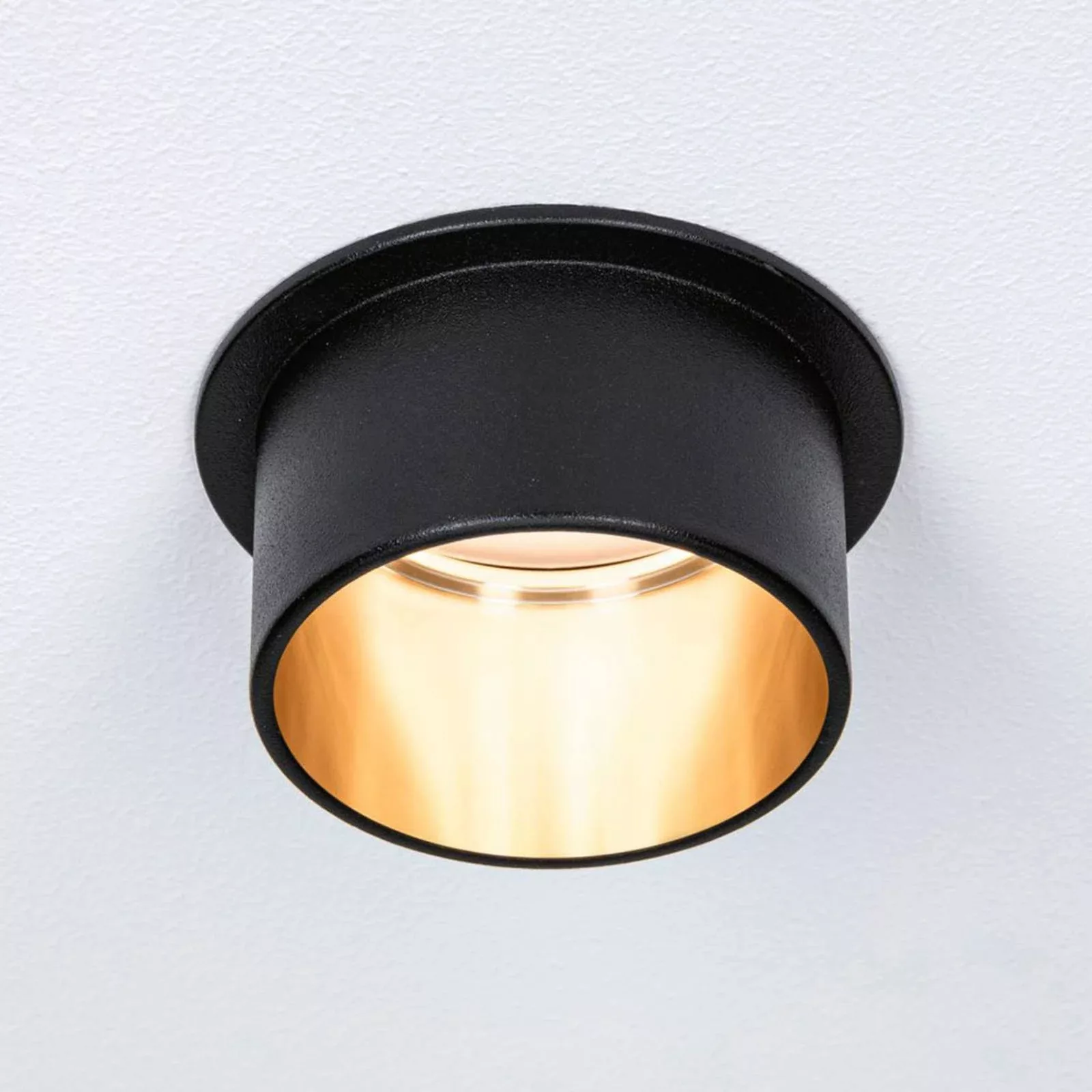 Paulmann Gil LED-Einbau schwarz matt/gold günstig online kaufen