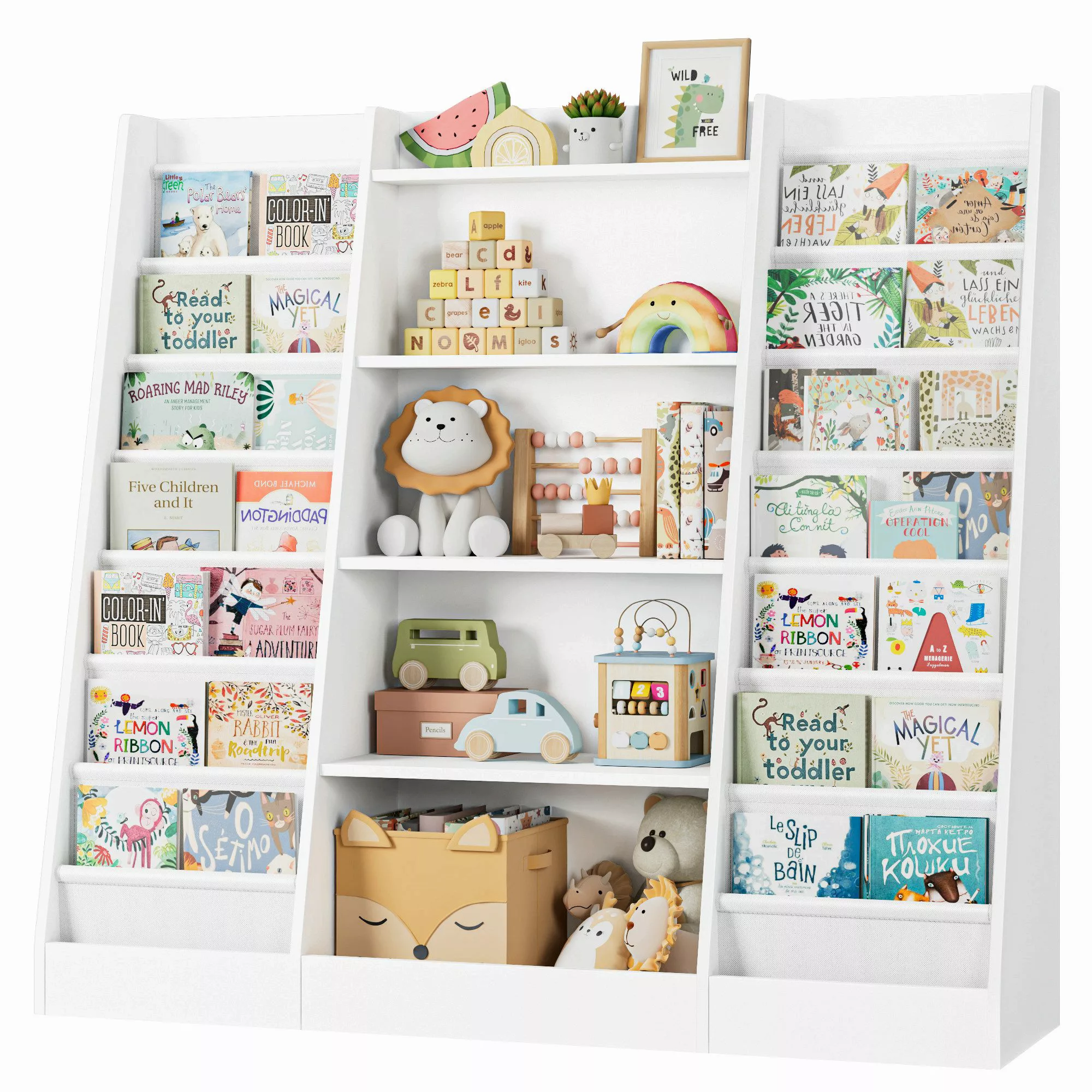 Homfa Bücherregal, Kinderregal mit 14 Ablagen günstig online kaufen