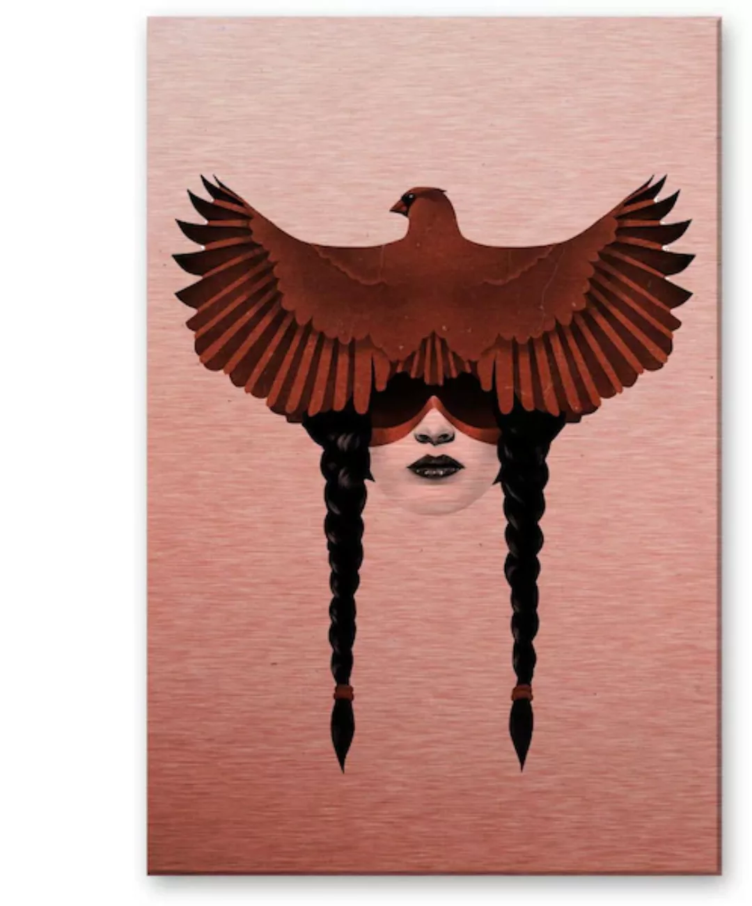Wall-Art Metallbild "Adler Dark Cardinal Metallschild", Landschaft, (1 St.) günstig online kaufen