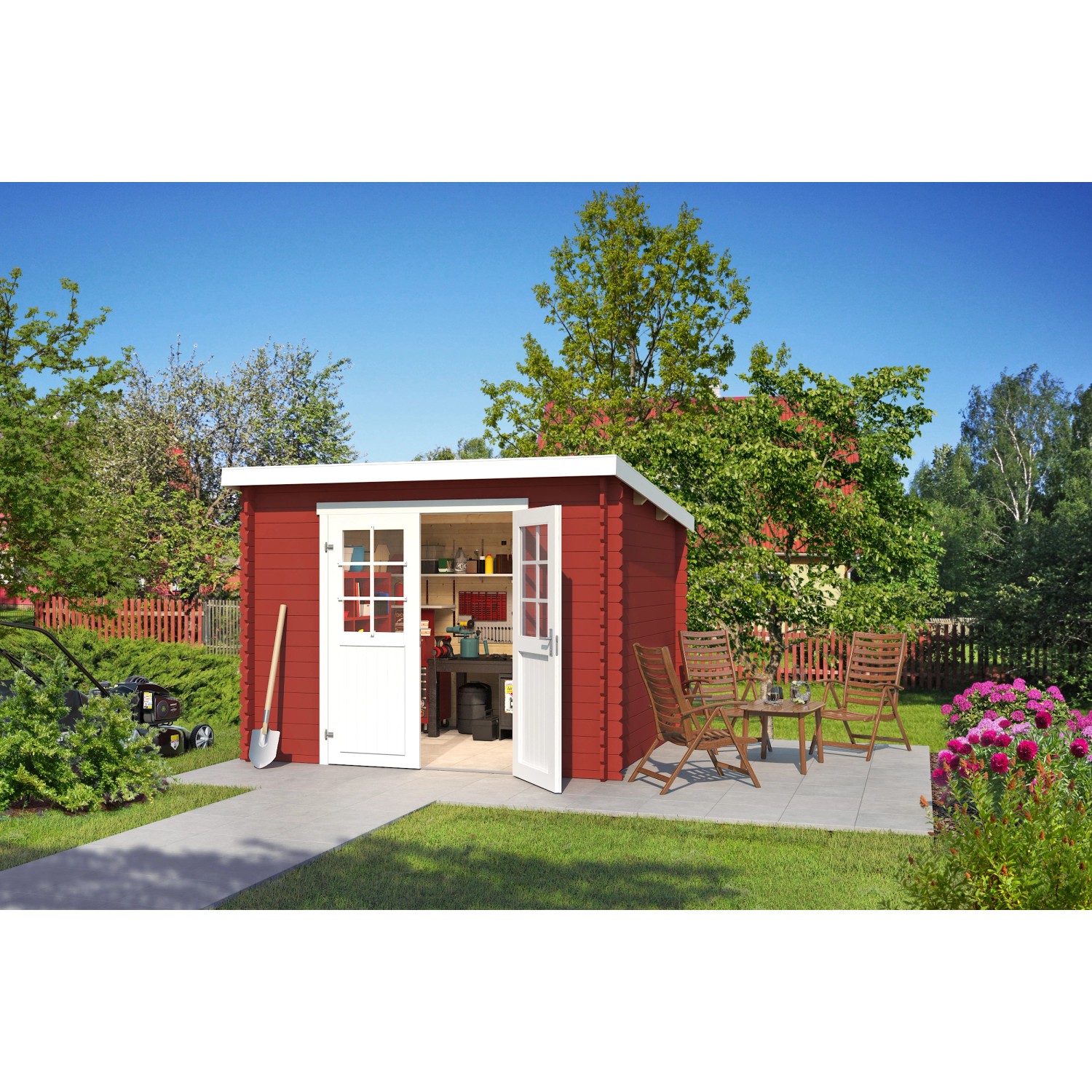 Lasita Holz-Gartenhaus San Jose 230 Schwedenrot 295 cm x 268,7 cm günstig online kaufen