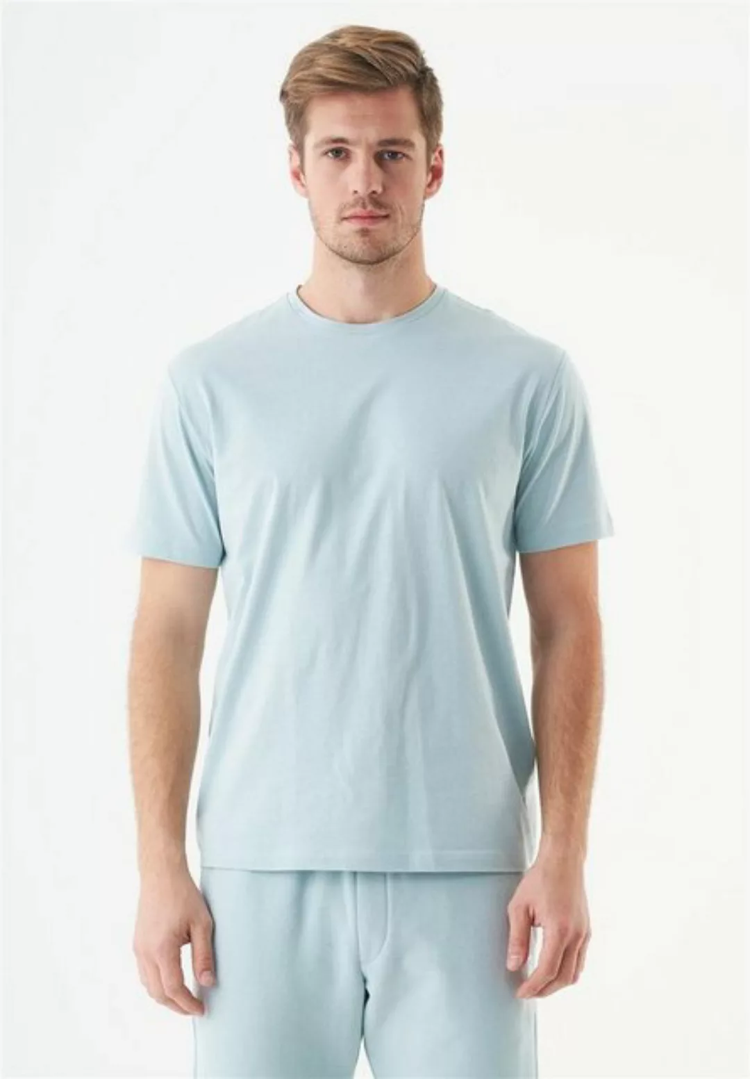 ORGANICATION T-Shirt Tillo-Unisex Basic T-Shirt in Mint Blue günstig online kaufen