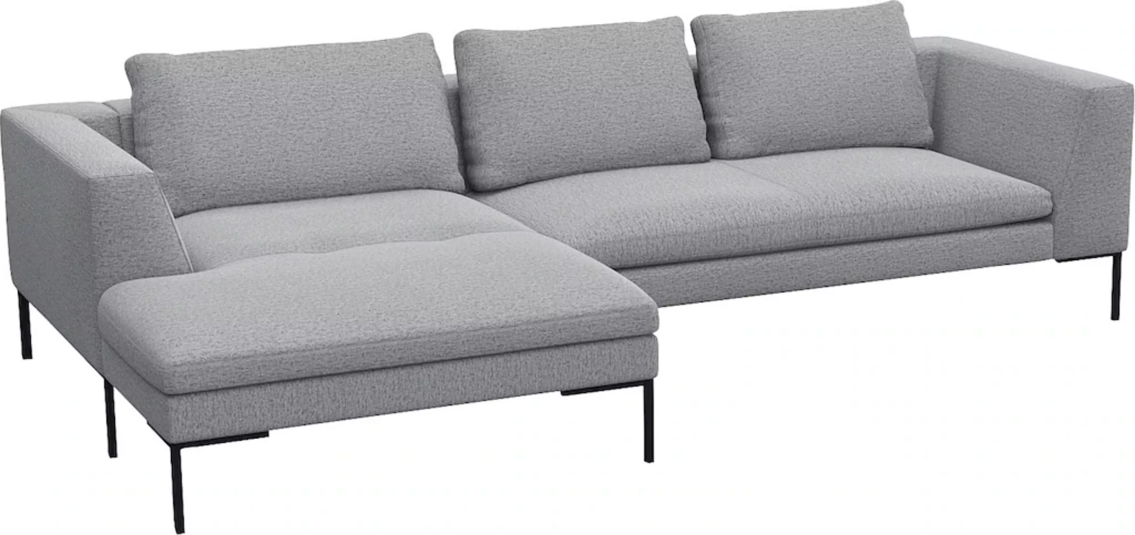 FLEXLUX Ecksofa "Loano", modernes Sofa, frei im Raum stellbar, lose Kissen, günstig online kaufen