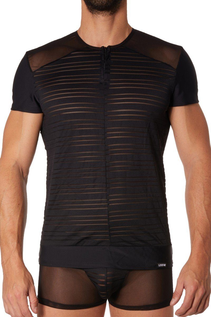 LOOK ME T-Shirt Herren-Shirt in schwarz günstig online kaufen