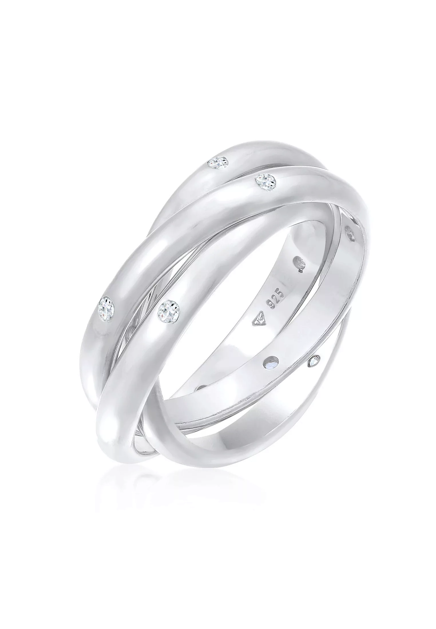 Elli Premium Fingerring "Wickelring Trio Basic Topas 925 Silber" günstig online kaufen