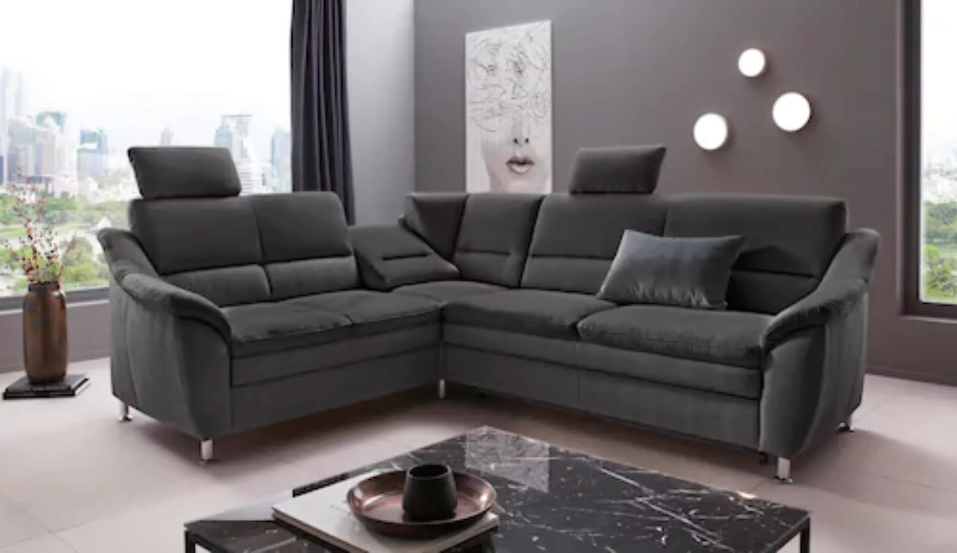 Places of Style Ecksofa Cardoso, Federkern, wahlweise mit Bett, Schubkasten günstig online kaufen