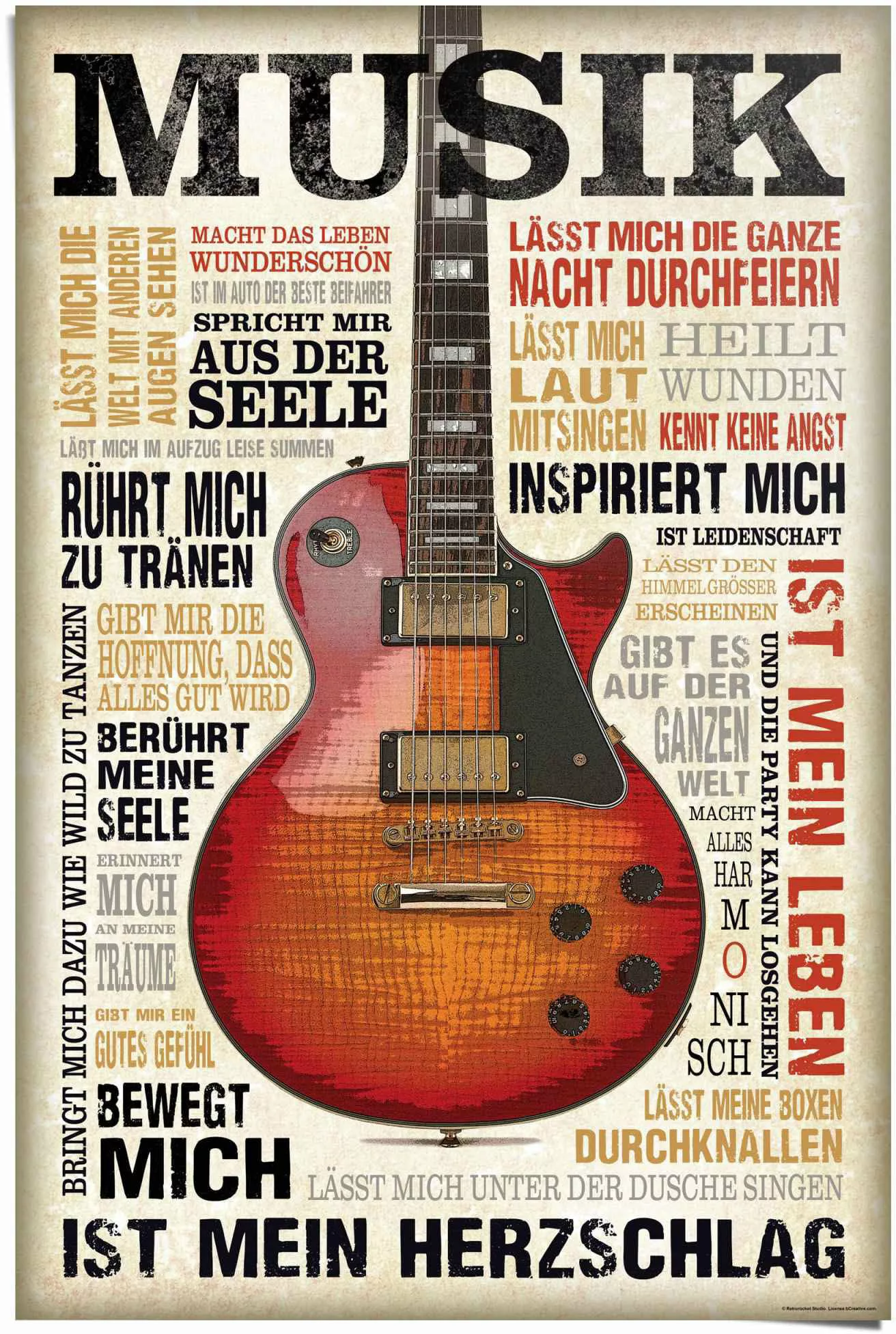 Reinders Poster "Musik ist Leidenschaft", (1 St.) günstig online kaufen