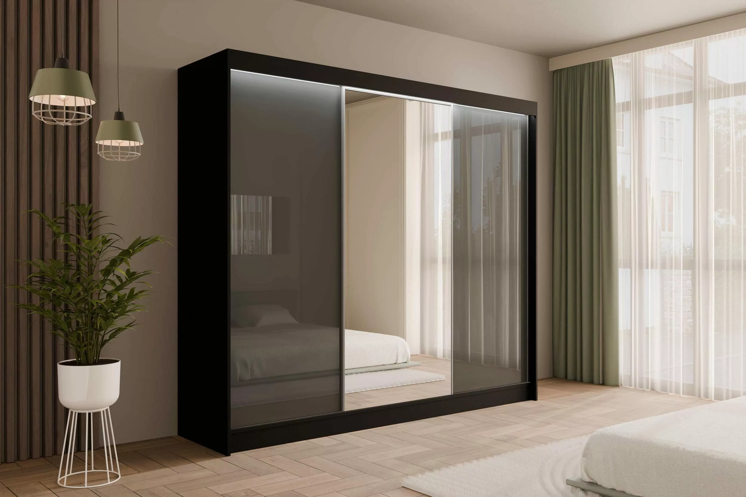 ALTDECOR Schiebetürenschrank VESLI (Kleiderschrank Garderobenschrank mit günstig online kaufen