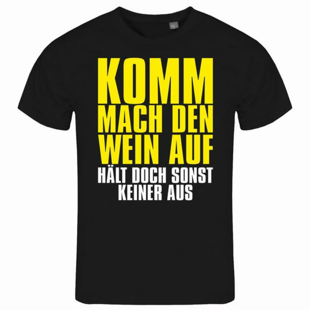 deinshirt Print-Shirt Herren T-Shirt Komm mach den Wein auf - hält doch son günstig online kaufen