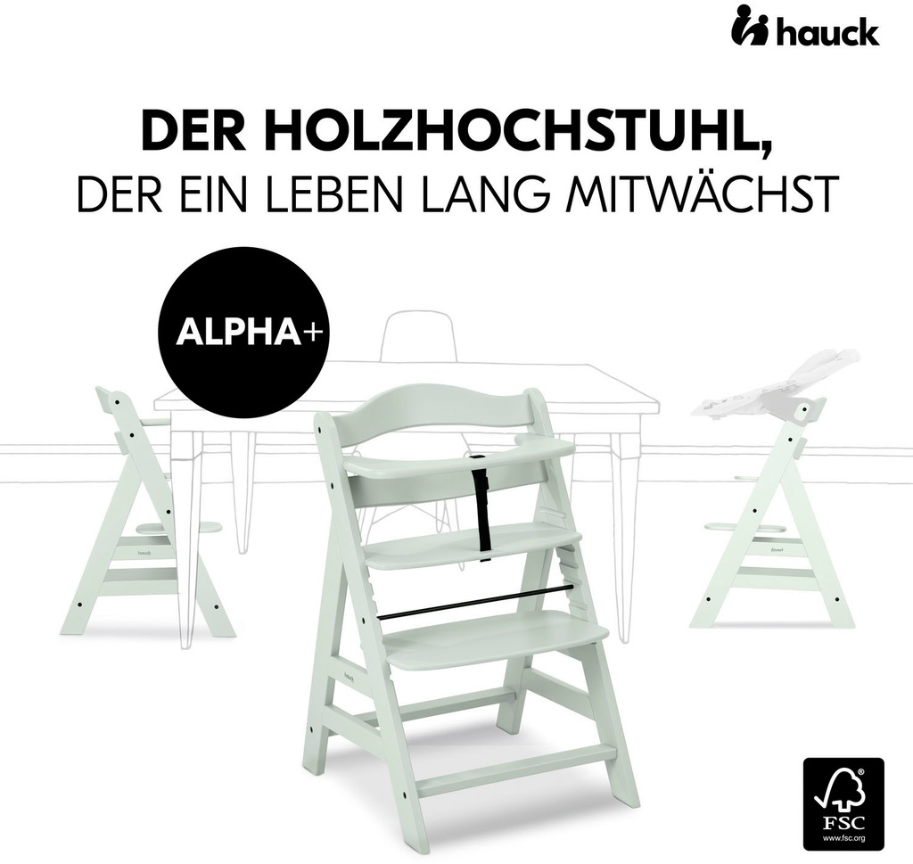Hauck Hochstuhl »Alpha+, Mint«, FSC® - schützt Wald - weltweit günstig online kaufen