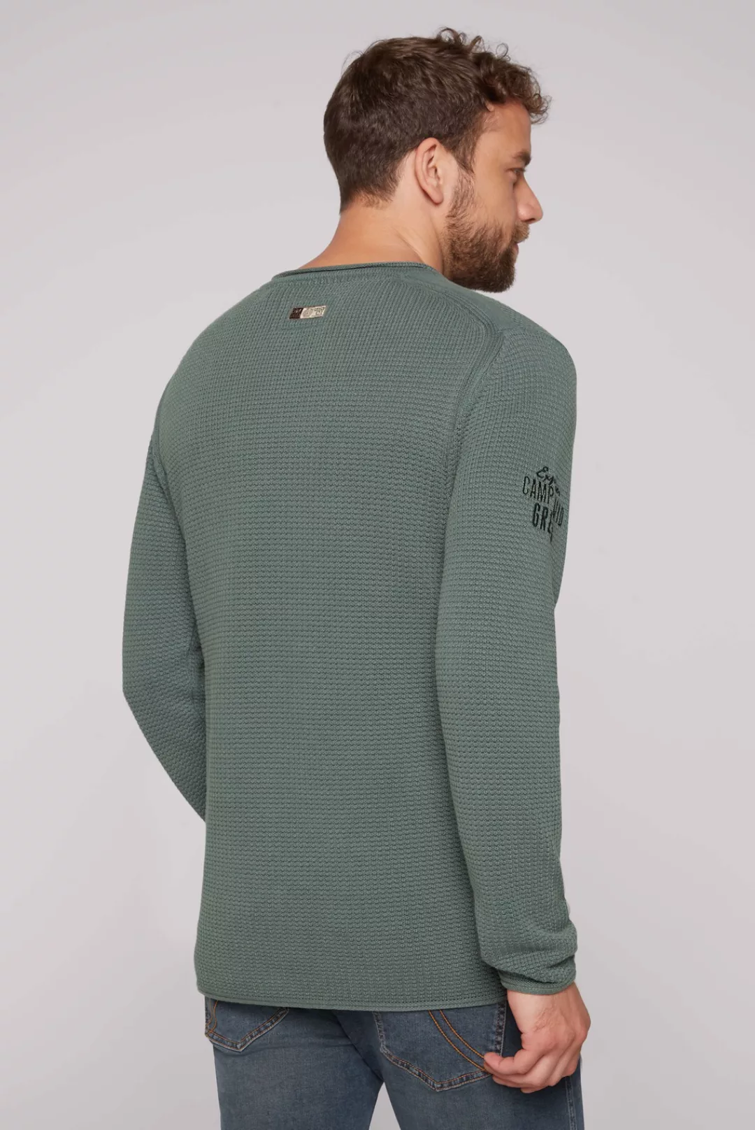 CAMP DAVID Strickpullover, mit Logo Print günstig online kaufen