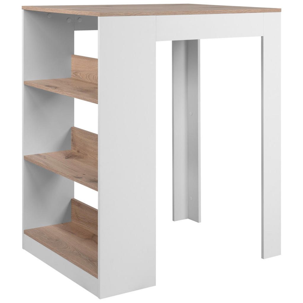 Bartisch Tampa weiß Eiche Nachbildung MDF B/H/T: ca. 92x106x67 cm günstig online kaufen