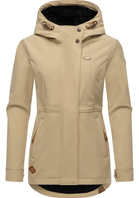 Ragwear Softshelljacke Yba sportliche Damen Outdoorjacke mit Kapuze günstig online kaufen