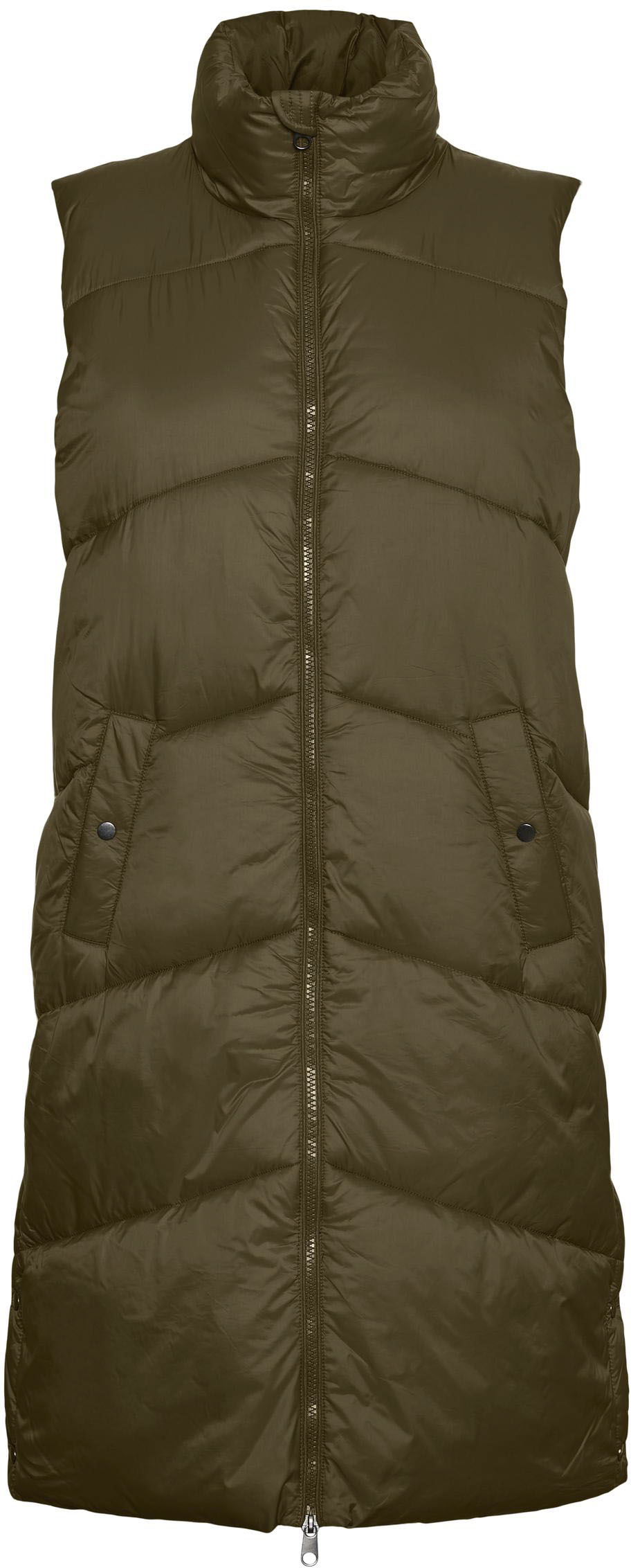 Vero Moda Steppweste Lange Puffer Weste Wattierte Übergangsjacke ohne Ärmel günstig online kaufen