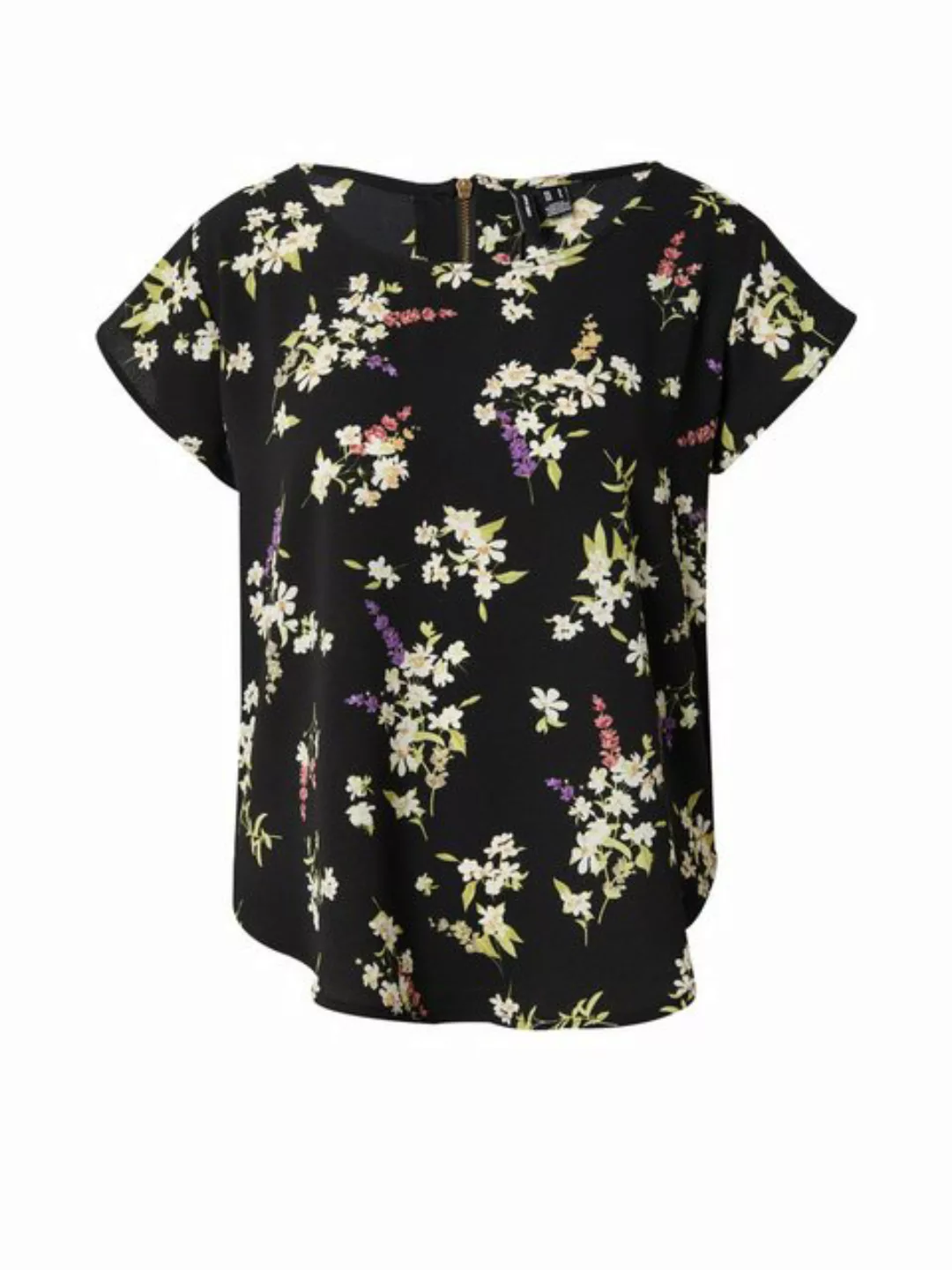 Vero Moda Kurzarmbluse VMSAKI SS ZIP TOP AOP WVN GA NOOS günstig online kaufen