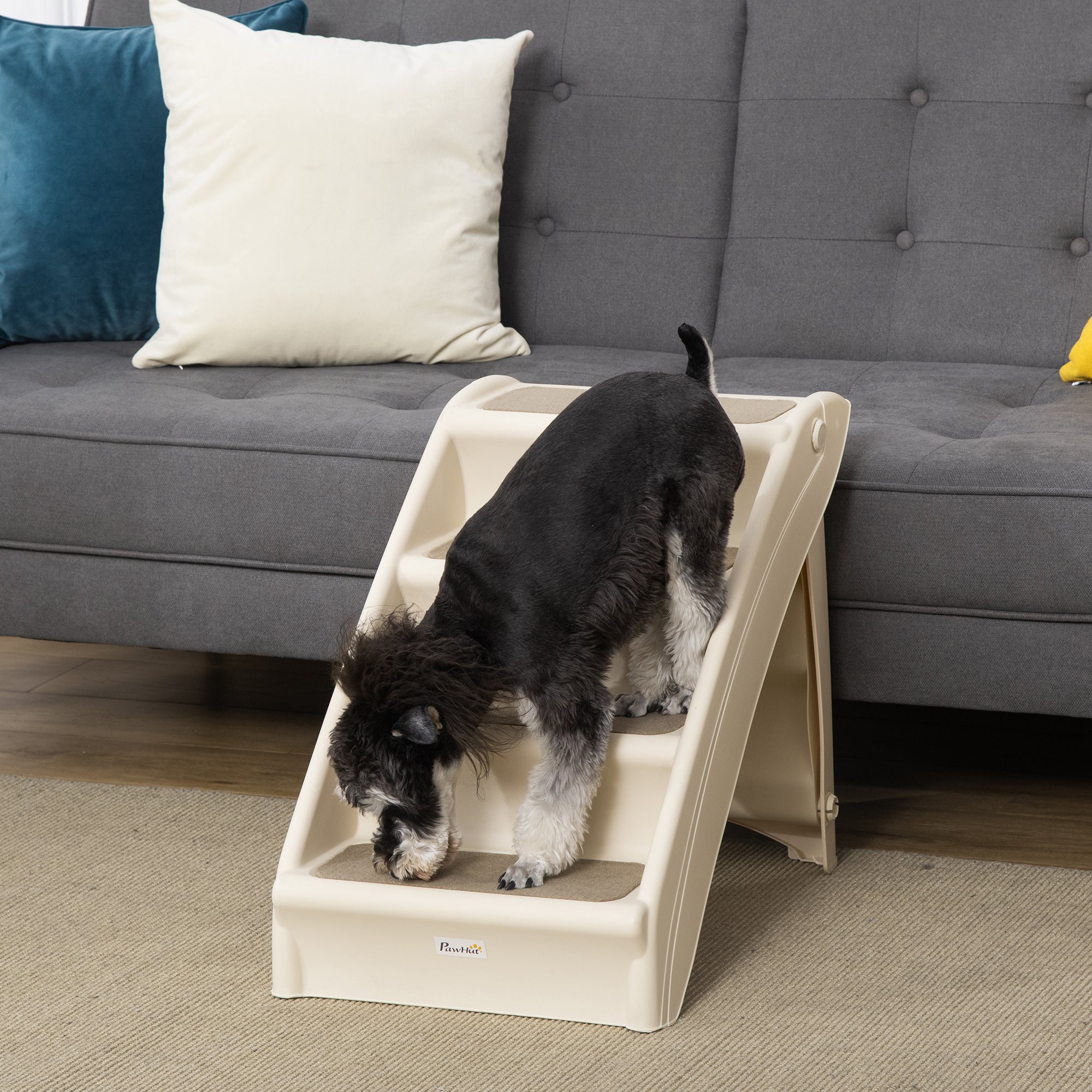 PawHut Klappleiter für Hunde mit 4 rutschfesten Stufen, Haustiertreppe bis günstig online kaufen