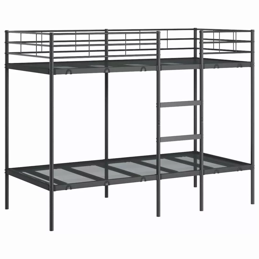 vidaXL Bett Etagenbett ohne Matratze Schwarz günstig online kaufen