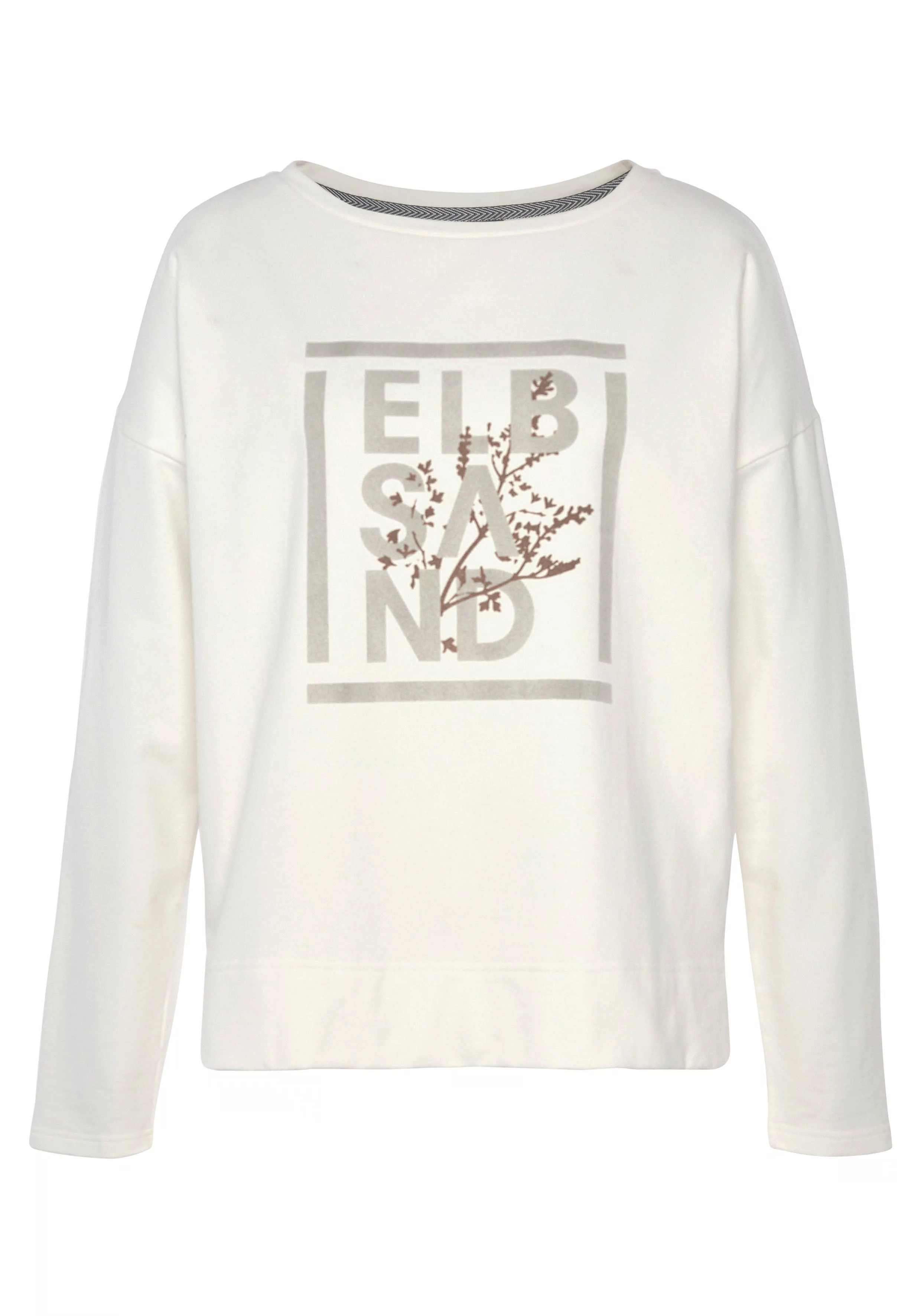 Elbsand Sweatshirt mit Frontprint, sportlicher Sweater aus elastischer Baum günstig online kaufen