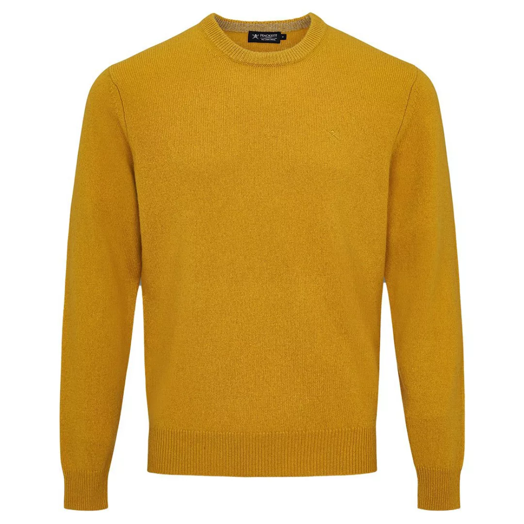 Hackett Lambswool Rundhalsausschnitt Sweater M Mustard günstig online kaufen