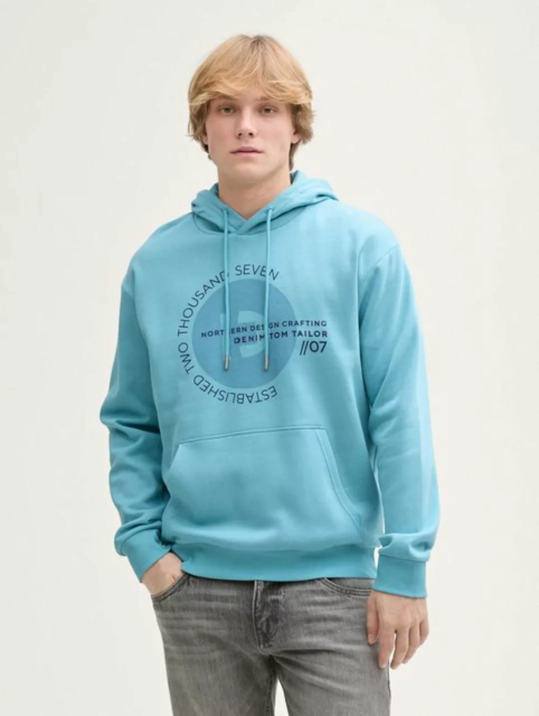 TOM TAILOR Denim Sweatshirt Hoodie mit Print günstig online kaufen