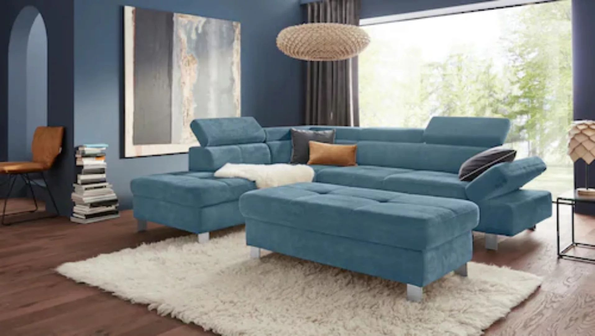 exxpo - sofa fashion Ecksofa Fiji, L-Form, mit Kopf- bzw. Rückenverstellung günstig online kaufen