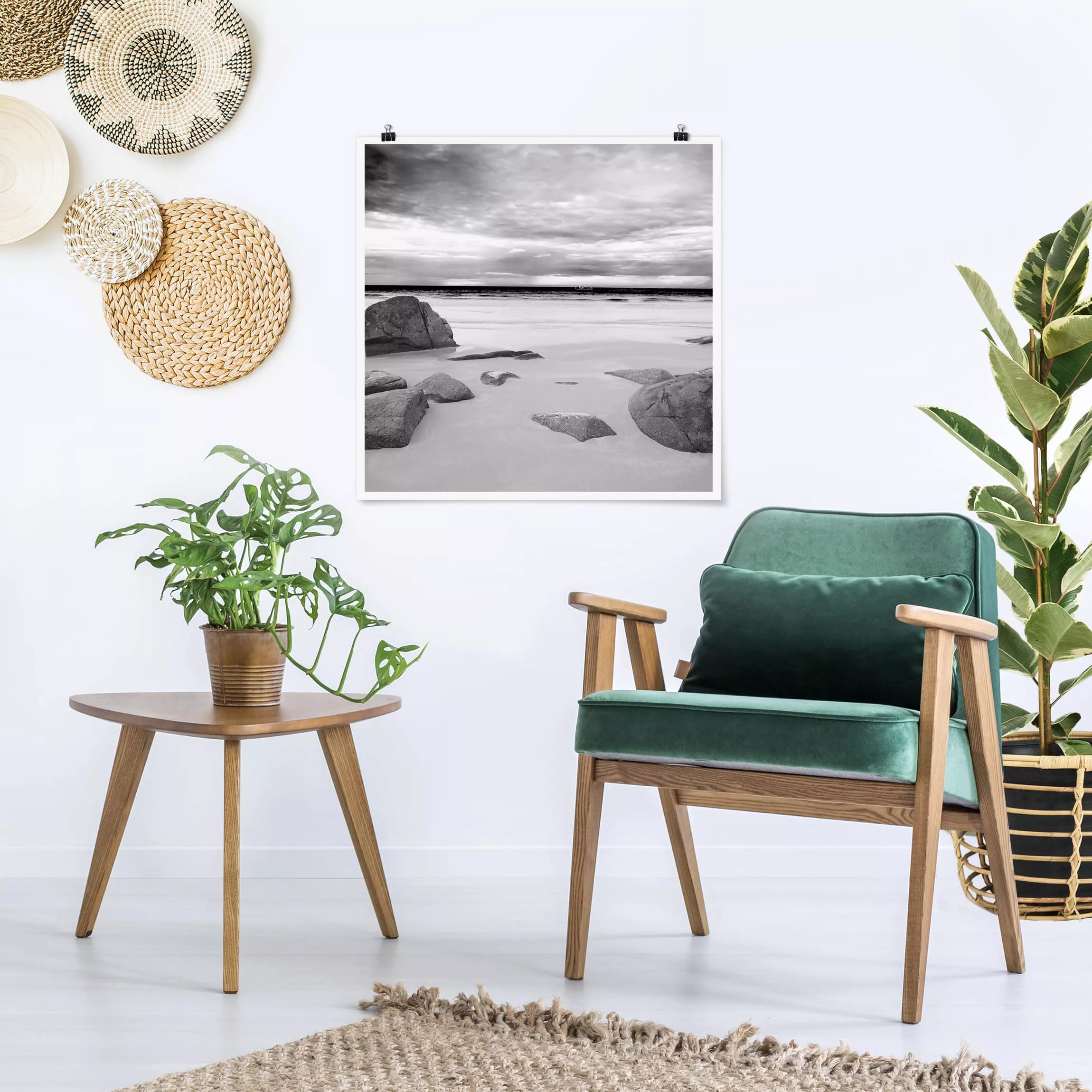 Poster - Quadrat Rocky Coast günstig online kaufen