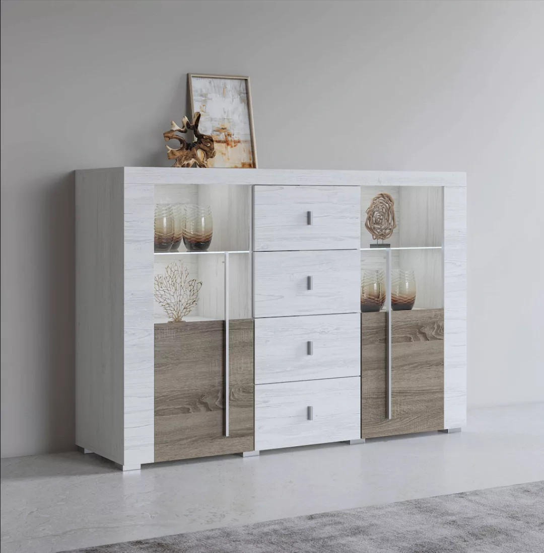 Helvetia Sideboard "Roger,Breite 182cm, stilvolle Schrank mit 4 Türen", Kom günstig online kaufen