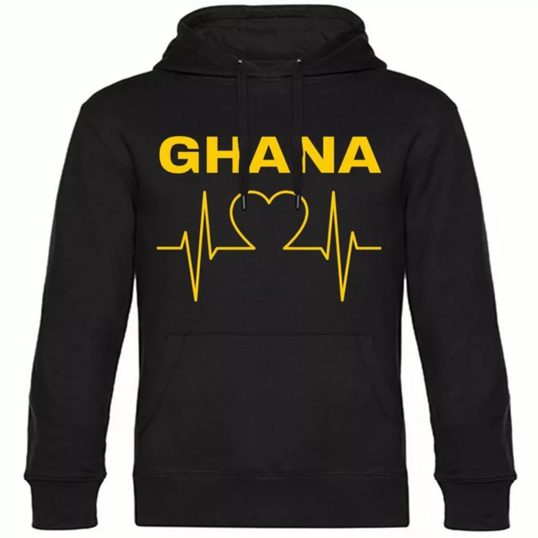 multifanshop Kapuzensweatshirt Ghana - Herzschlag - Pullover günstig online kaufen