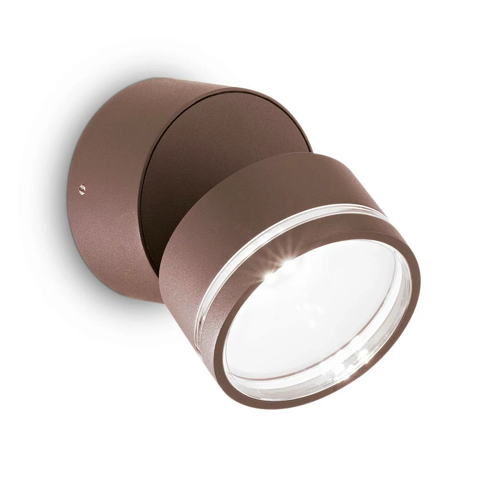 Ideal Lux Omega Round LED-Wandlampe 4.000K Kaffee günstig online kaufen