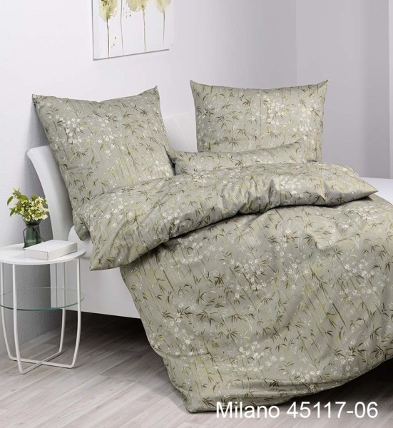 Janine Janine Mako-Satin Bettwäsche MILANO 45117 olivgrün Größe:  80x80 cm günstig online kaufen