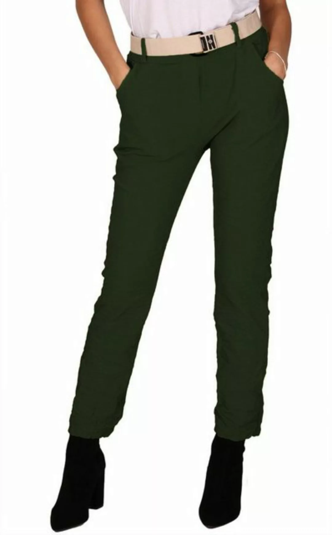 Charis Moda Chinohose Chinohose mit Gürtel günstig online kaufen