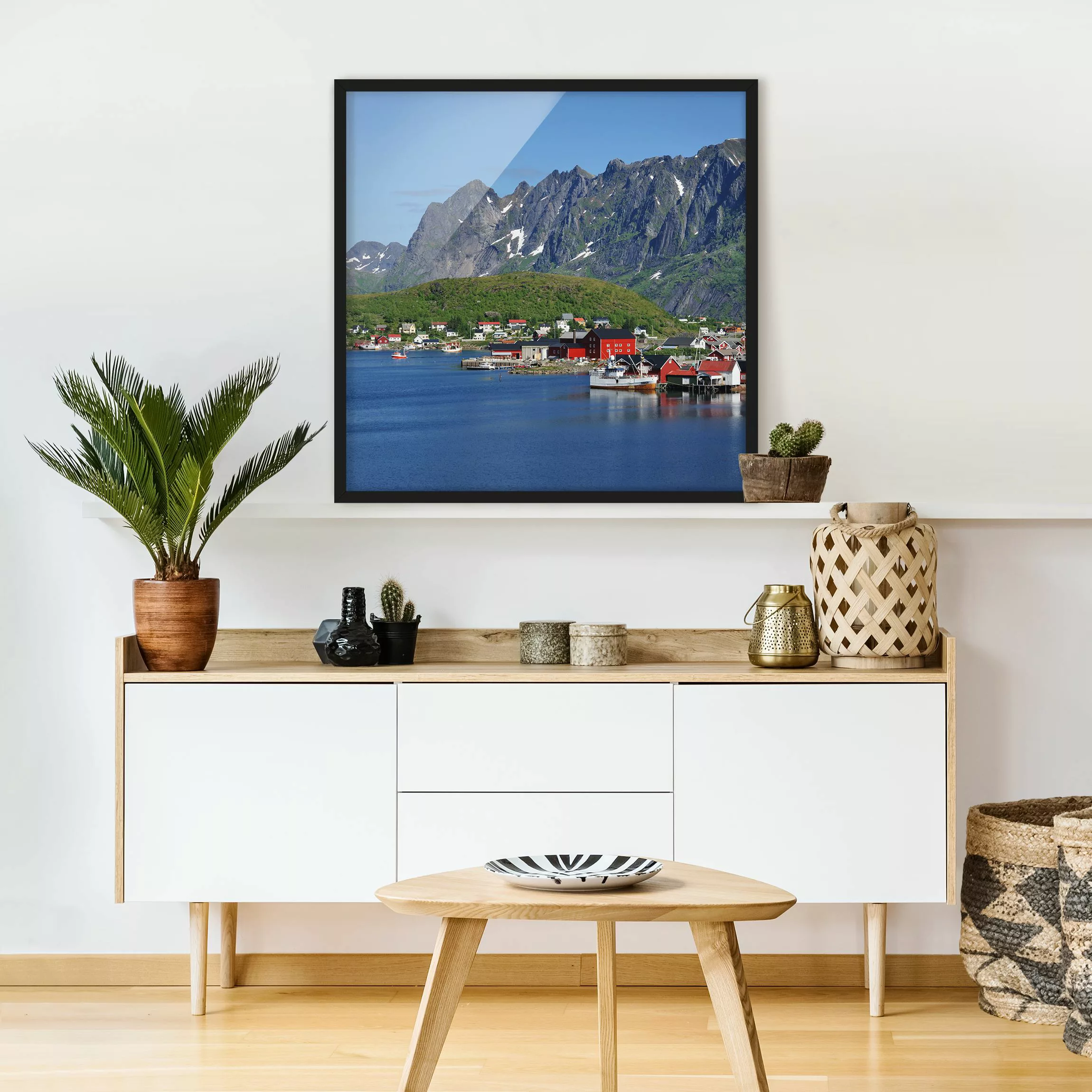 Bild mit Rahmen Architektur & Skyline - Quadrat Finnmark günstig online kaufen