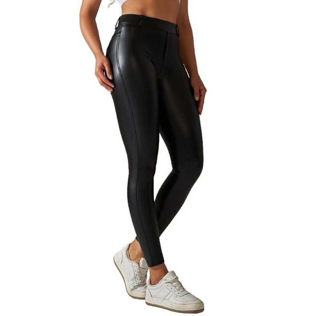 Blusmart Leggings Frauen Skinny Lederhose (Hohe Taille elastische, 1-tlg., günstig online kaufen