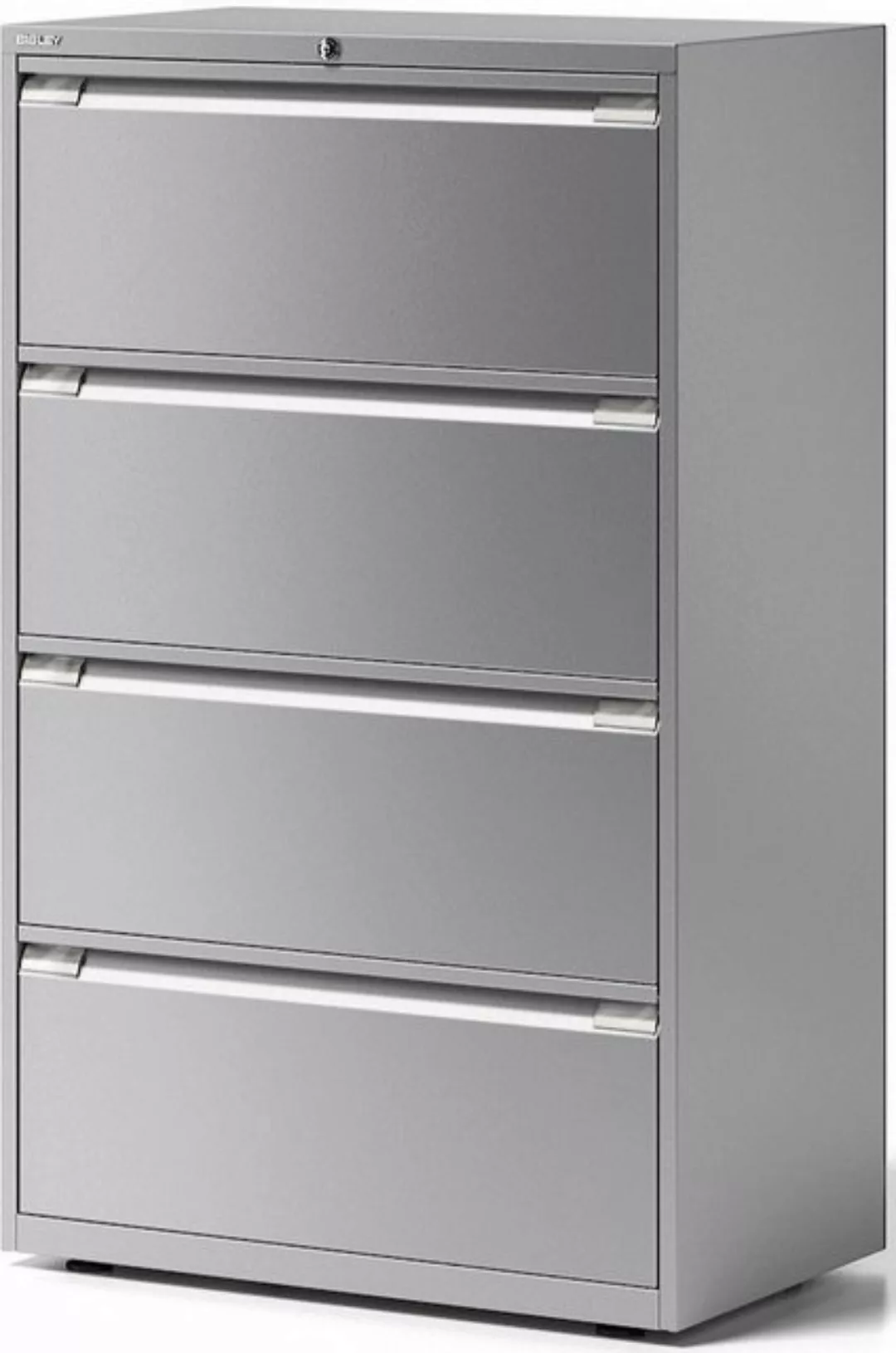 Bisley Aktenschrank Schubladenschrank Essentials 4 Schubladen silber günstig online kaufen