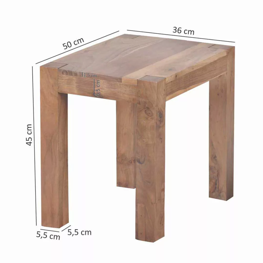 Dreisatztisch aus Akazie Massivholz natur (dreiteilig) günstig online kaufen