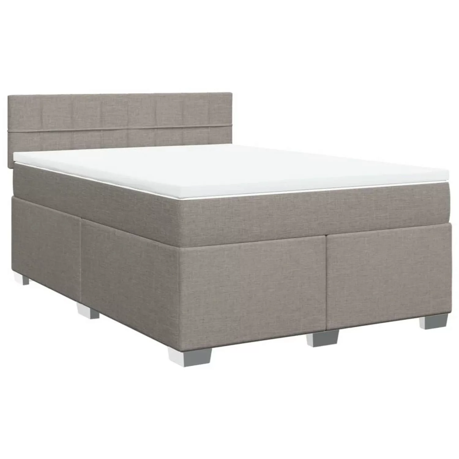 vidaXL Boxspringbett mit Matratze Taupe 160x200 cm Stoff2103957 günstig online kaufen