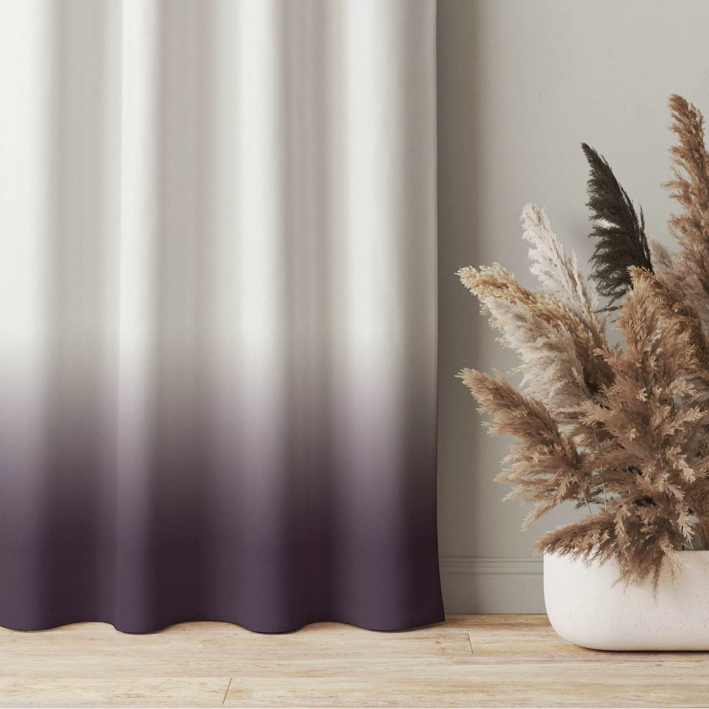 Vorhang Dip-Dye Dunkles Violett günstig online kaufen