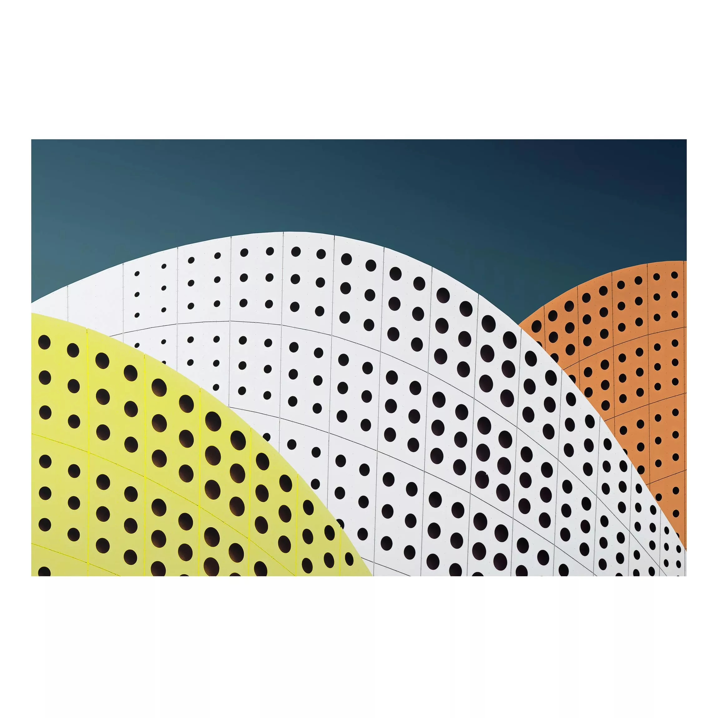 Alu-Dibond Bild Perforation in Architektur günstig online kaufen
