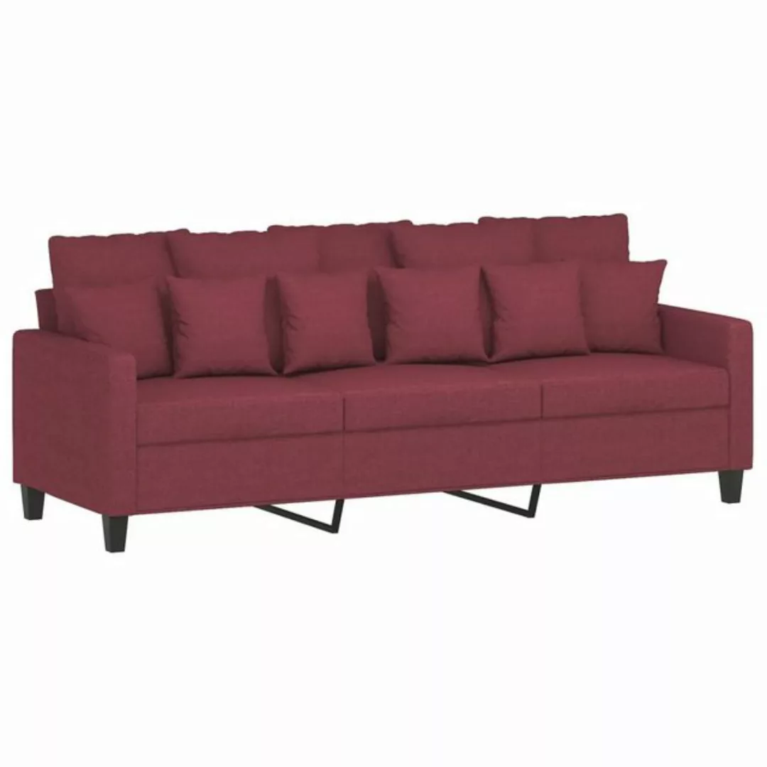 vidaXL Sofa 3-Sitzer-Sofa Weinrot 180 cm Stoff günstig online kaufen