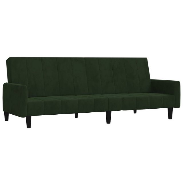 vidaXL Sofa Schlafsofa 2-Sitzer Dunkelgrün Samt günstig online kaufen