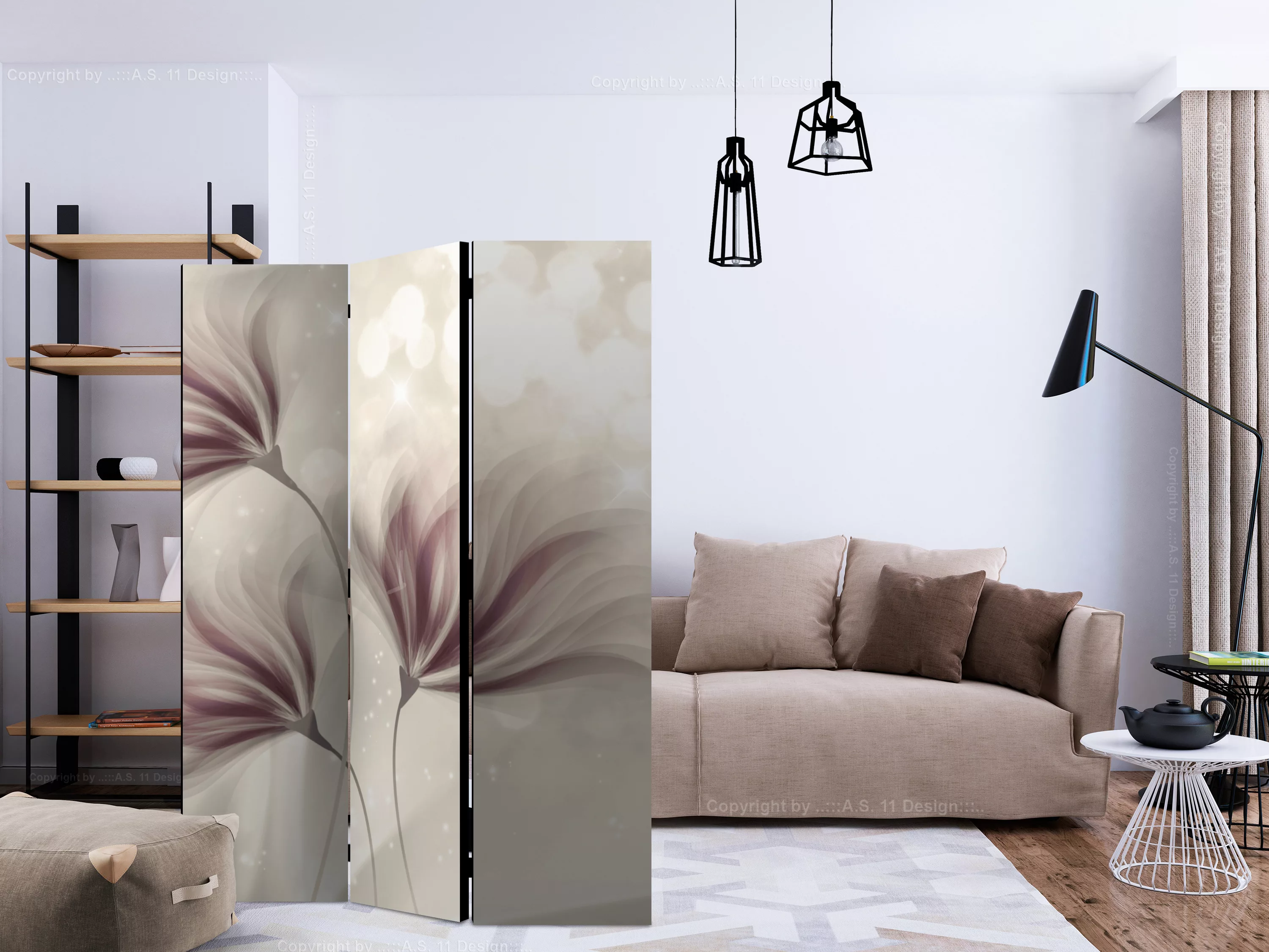 3-teiliges Paravent - Luminous Morning [room Dividers] günstig online kaufen