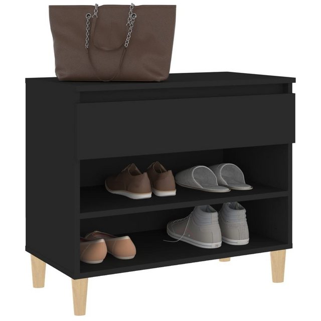 vidaXL Schuhschrank Schuhregal Schwarz 70x36x60 cm Spanplatte günstig online kaufen